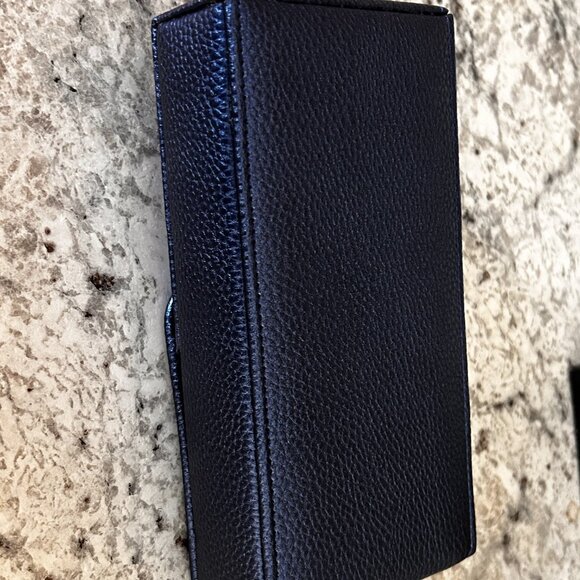 Neiman Marcus Diamond Crown Blue Three Finger Leather Case - Picture 7 of 7